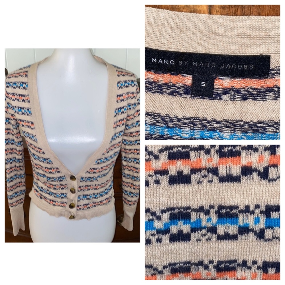 Marc by Marc Jacobs size Small S cardigan sweater top preppy